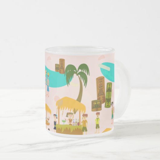 Darstellung des Party für Retro Art Life Pool Mattglastasse (VorderseiteRechts)