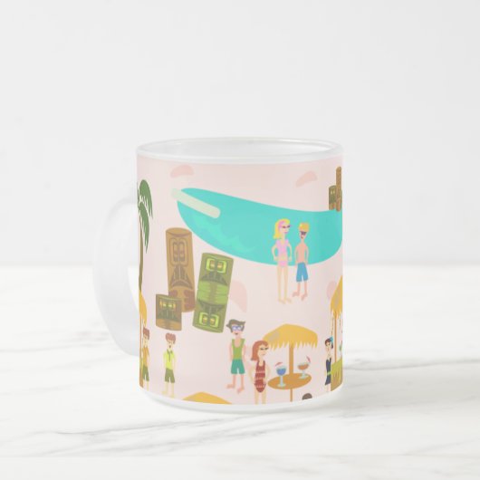 Darstellung des Party für Retro Art Life Pool Mattglastasse (Vorderseite Links)