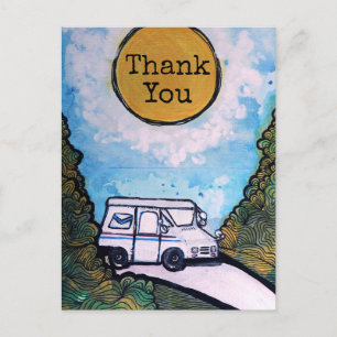 Darstellung des Postbeförderers Postkarte