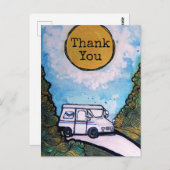 Darstellung des Postbeförderers Postkarte (Vorne/Hinten)