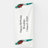 Darstellung des Quetzal-Cartoon Banner (Vertikal)