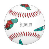 Darstellung des Quetzal-Cartoon Baseball (Vorderseite)