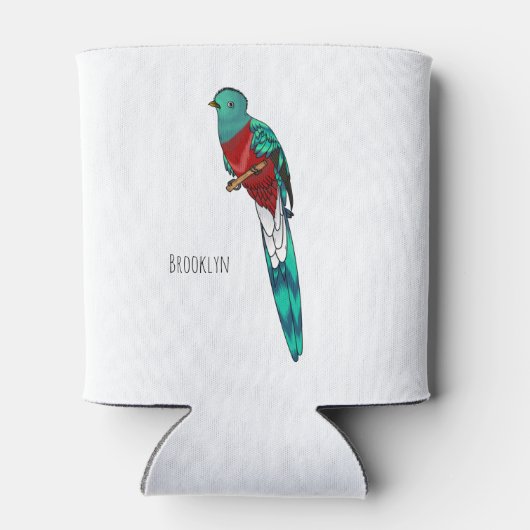 Darstellung des Quetzal-Cartoon Dosenkühler (Rückseite)