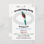 Darstellung des Quetzal-Cartoon Einladung (Vorne/Hinten)