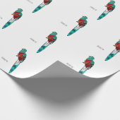 Darstellung des Quetzal-Cartoon Geschenkpapier (Ecke)