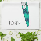 Darstellung des Quetzal-Cartoon Geschirrtuch (Gefaltet)