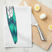 Darstellung des Quetzal-Cartoon Geschirrtuch (Viertel Falte)