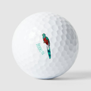 Darstellung des Quetzal-Cartoon Golfball