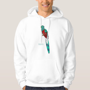 Darstellung des Quetzal-Cartoon Hoodie