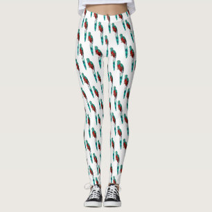 Darstellung des Quetzal-Cartoon Leggings
