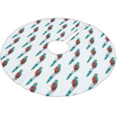 Darstellung des Quetzal-Cartoon Polyester Weihnachtsbaumdecke (Schrägansicht)