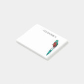 Darstellung des Quetzal-Cartoon Post-it Klebezettel (angewinkelt)