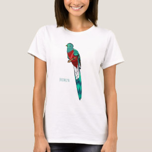 Darstellung des Quetzal-Cartoon T-Shirt