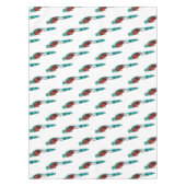 Darstellung des Quetzal-Cartoon Tischdecke (Vorderseite)