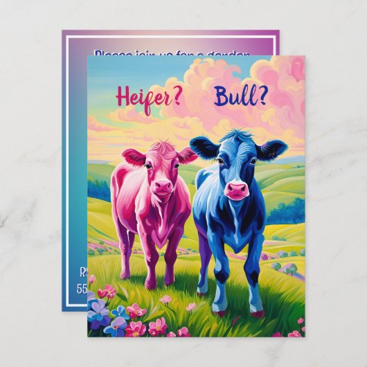 Darstellung des Stilgeschlechts bei Heifer- oder B Einladung (Vorne/Hinten)