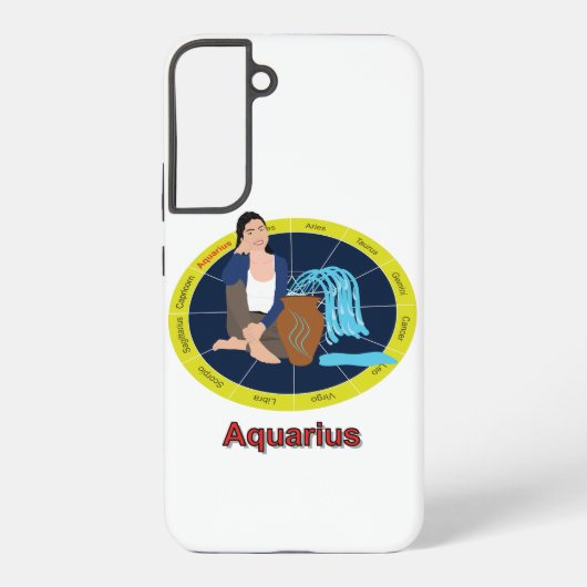 Darstellung des Tierzeichens von Aquarius Samsung Galaxy Hülle (Rückseite)