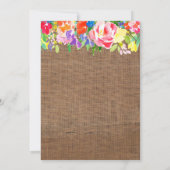 Darstellung des tres años para niña, Blumenbeete Einladung (Rückseite)