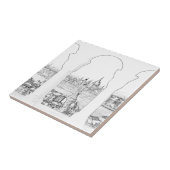 Darstellung des ungarischen Parlaments und Budapes Fliese (Seite)