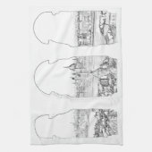 Darstellung des ungarischen Parlaments und Budapes Geschirrtuch (Vertikal)