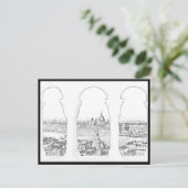 Darstellung des ungarischen Parlaments und Budapes Postkarte (Stehend Vorderseite)