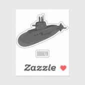 Darstellung des unterseeischen Cartoon Aufkleber (Blatt)