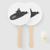 Darstellung des unterseeischen Cartoon Fächer (Vorne und Hinten)