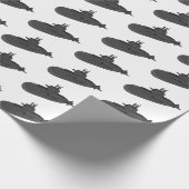 Darstellung des unterseeischen Cartoon Geschenkpapier (Ecke)