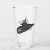 Darstellung des unterseeischen Cartoon Glas (Rückseite)