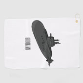 Darstellung des unterseeischen Cartoon Golfhandtuch (Horizontal)