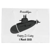 Darstellung des unterseeischen Cartoon Große Geschenktüte (Rückseite)