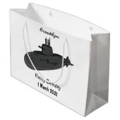 Darstellung des unterseeischen Cartoon Große Geschenktüte (Rückseite Schrägansicht)