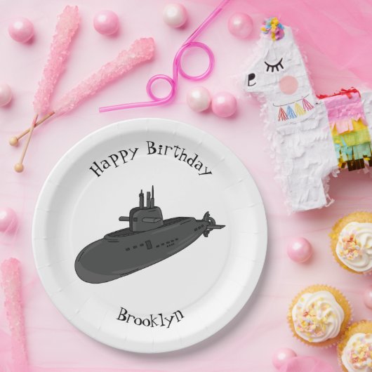 Darstellung des unterseeischen Cartoon Pappteller (Party)