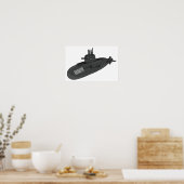 Darstellung des unterseeischen Cartoon Poster (Küche)