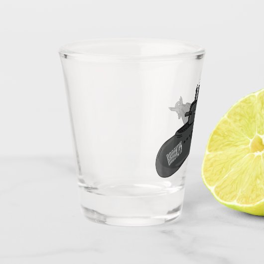 Darstellung des unterseeischen Cartoon Schnapsglas (Links)