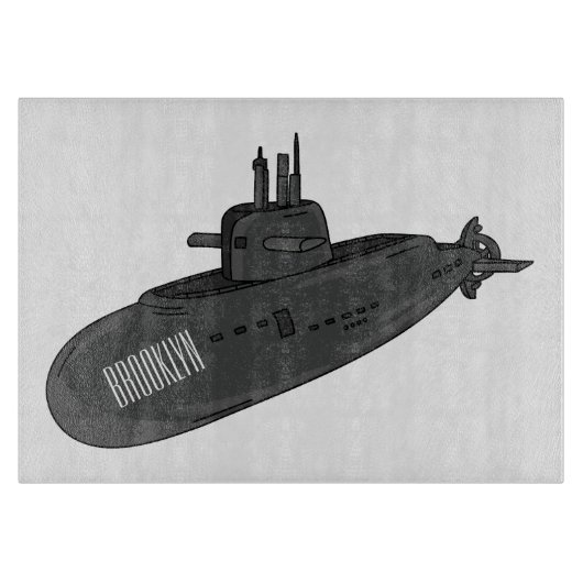 Darstellung des unterseeischen Cartoon Schneidebrett (Vorderseite)