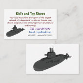 Darstellung des unterseeischen Cartoon Visitenkarte (Vorne/Hinten)