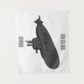 Darstellung des unterseeischen Cartoon Wandteppich (Vorderseite)