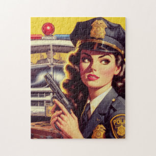 Darstellung des Vintagen Polizeibeamten Puzzle