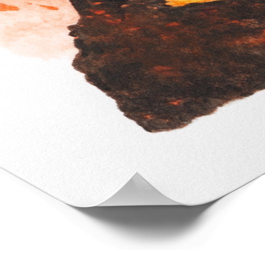 Darstellung des Vulkanausbruchs Poster (Ecke)