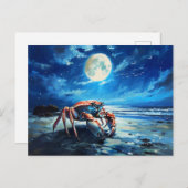 Darstellung des Zodiaka-Zeichens auf Krebs Postkarte (Vorne/Hinten)