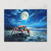 Darstellung des Zodiaka-Zeichens auf Krebs Postkarte (Vorderseite)