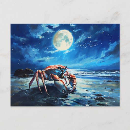 Darstellung des Zodiaka-Zeichens auf Krebs Postkarte (Vorderseite)