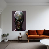 Darstellung einer beängstigenden Alien | AI Art Po Poster
