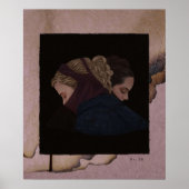 Darstellung einer brennenden Dame Poster (Vorne)