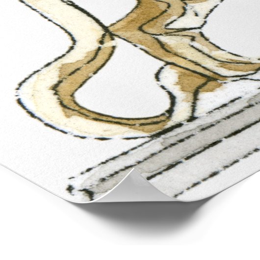 Darstellung einer Gänsestatue Poster (Ecke)