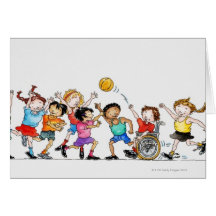 Darstellung einer Gruppe von Kindern, einschließli