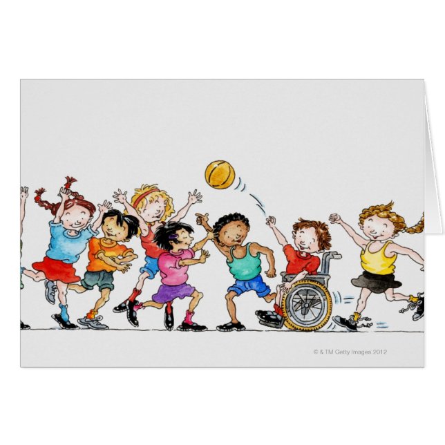 Darstellung einer Gruppe von Kindern, einschließli (Vorderseite (Horizontal))