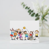 Darstellung einer Gruppe von Kindern, einschließli Postkarte (Stehend Vorderseite)