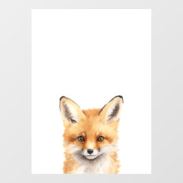 Darstellung einer niedlichen Fuchsfarbe Fensteraufkleber