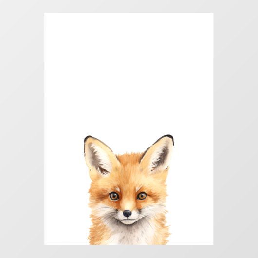 Darstellung einer niedlichen Fuchsfarbe Fensteraufkleber (Blatt)